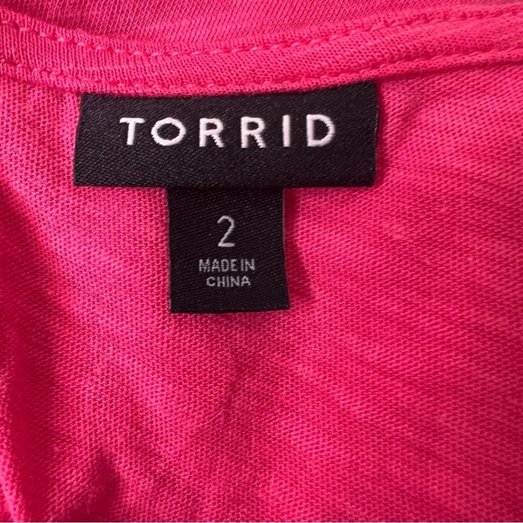 Torrid Cotton Modal Surplice Faux Wrap Top Size 2X - Picture 12 of 14